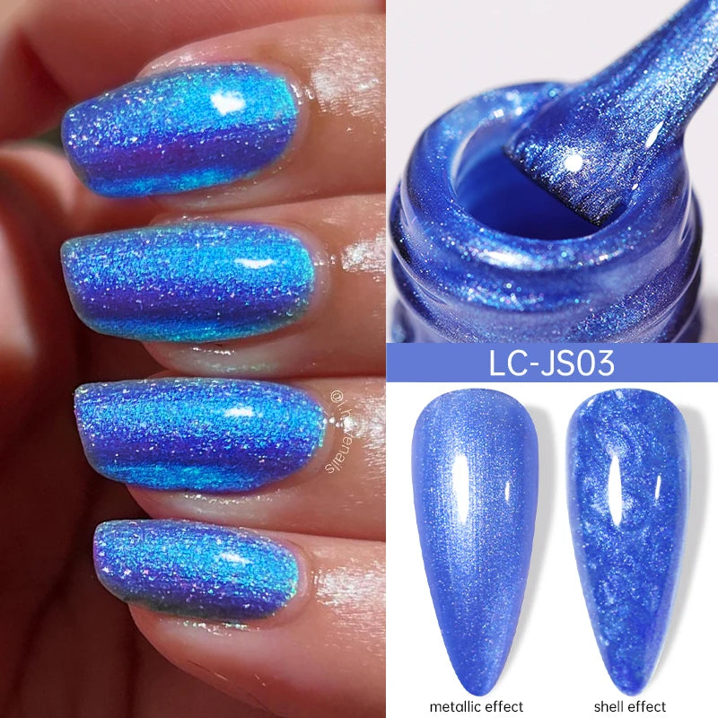 LILYCUTE 7ml Super Bright Metallic Gel Polish – Silver Mirror Effect