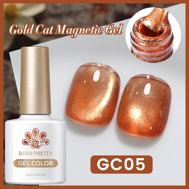 BORN PRETTY Auroras Cat Magnetic Gel Nail Polish 10ml – Semi-Permanent Jelly Glass Effect