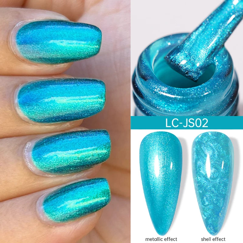 LILYCUTE 7ml Super Bright Metallic Gel Polish – Silver Mirror Effect