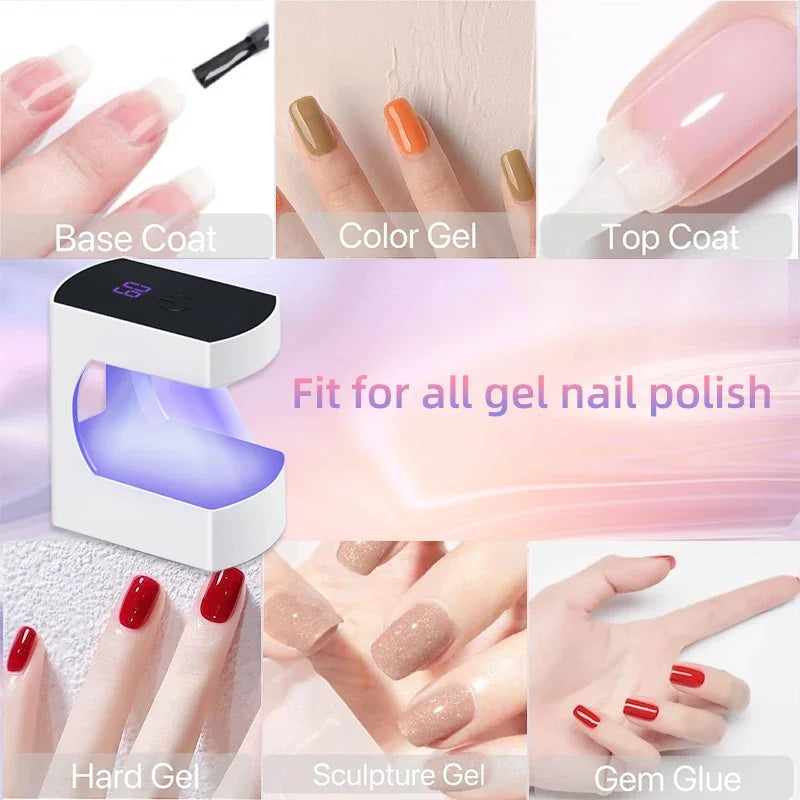 Mini USB Nail Lamp LED & UV Manicure Machine for Curing Gel Polish Portable Fast Drying Nail Dryer