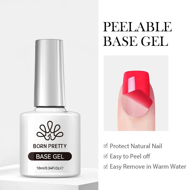 BORN PRETTY 10ml Milky White Jelly Nude Gel Nail Polish – White Translucent Soak Off Gel