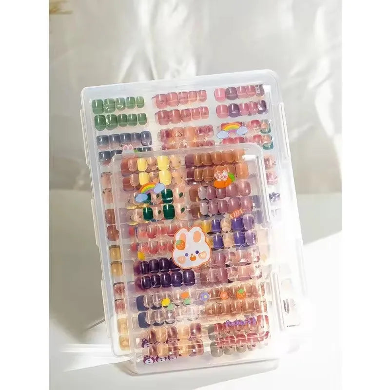 Transparent Nail Art Storage Book – Dustproof Display for Nail Designs