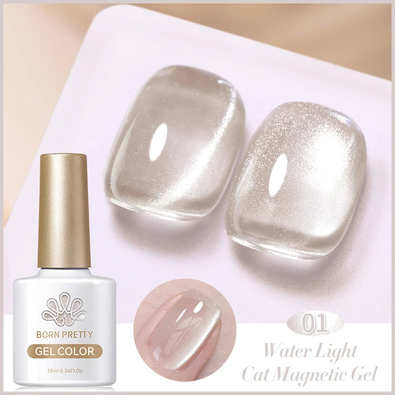 BORN PRETTY 10ml Silver Water Light Cat Magnetic Gel Nail Polish – Semi Permanent