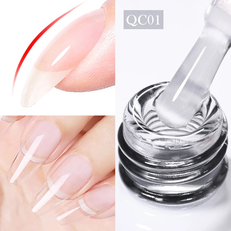 BORN PRETTY 10ml Milky White Jelly Nude Gel Nail Polish – White Translucent Soak Off Gel