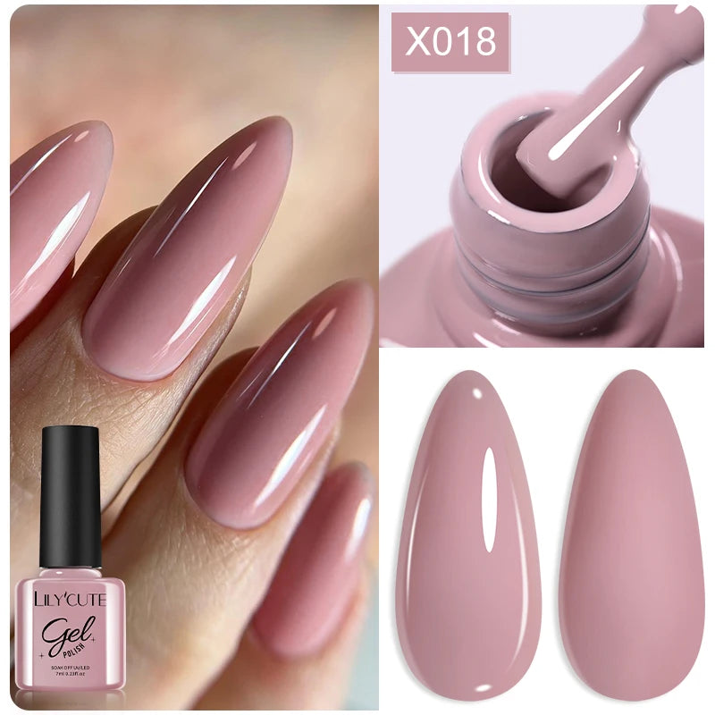 LILYCUTE 8ml Pink Dried Flower Gel Nail Polish – Natural Flower Fairy Nail Art & More