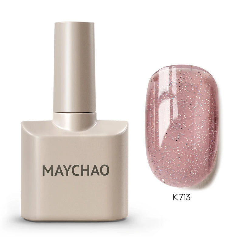 MAYCHAO 12ml Gel Nail Polish – 48 Vibrant Colors, Semi-Permanent UV LED Glossy & Frosted Finish