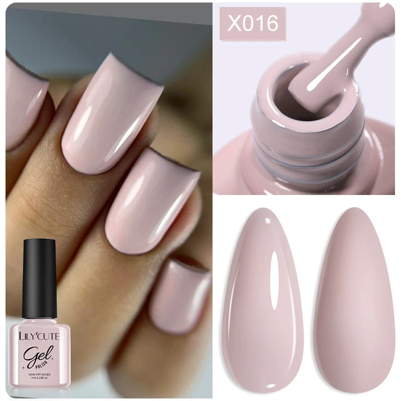 LILYCUTE 8ml Pink Dried Flower Gel Nail Polish – Natural Flower Fairy Nail Art & More