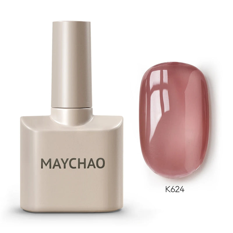 MAYCHAO 12ml Gel Nail Polish – 48 Vibrant Colors, Semi-Permanent UV LED Glossy & Frosted Finish