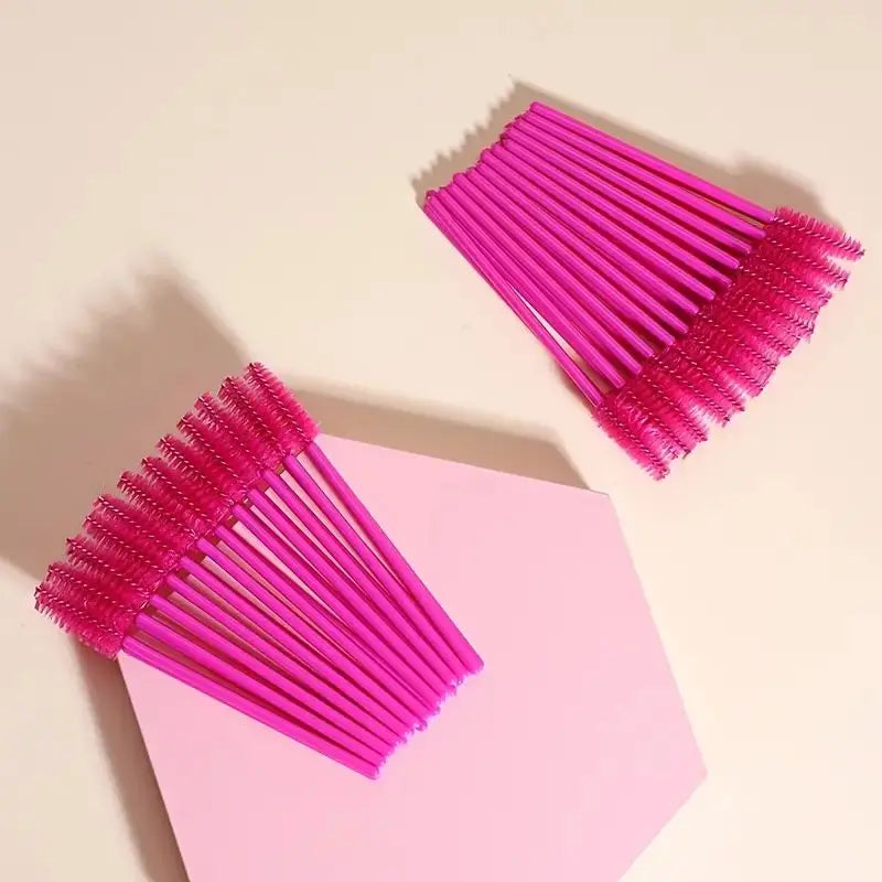 50-Piece Eyelash Wand Set – Disposable Mascara Brushes for Extensions & Makeup Application