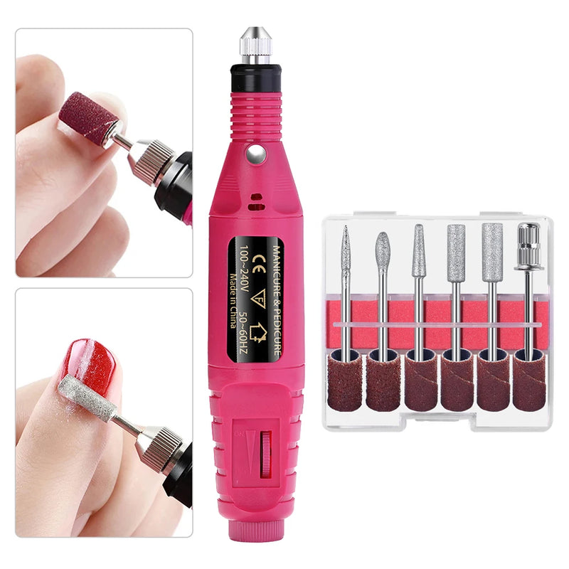 Professional Electric Nail Drill Machine – 20W, 20,000 RPM, USB Rechargeable Nail Sander