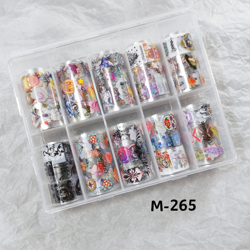 1Box Golden Marbling Stone Nail Foils for Transfer Paper Abstract Stickers Sliders Nails Wraps DIY