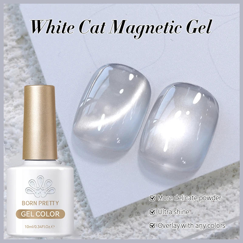 BORN PRETTY Auroras Cat Magnetic Gel Nail Polish 10ml – Semi-Permanent Jelly Glass Effect