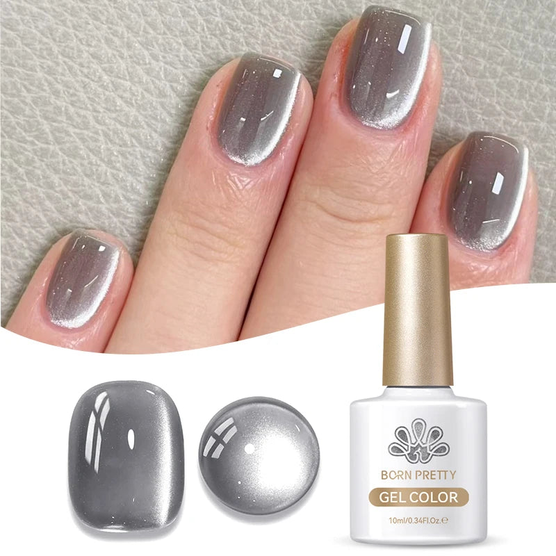 BORN PRETTY 10ml Silver Water Light Cat Magnetic Gel Nail Polish – Semi Permanent