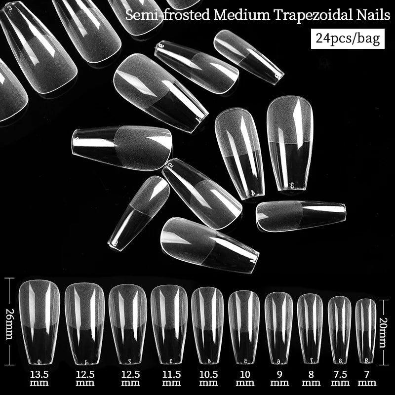 60Pcs Dual Nail Forms – Short Almond Acrylic Extension Tips for Quick DIY Nail Art