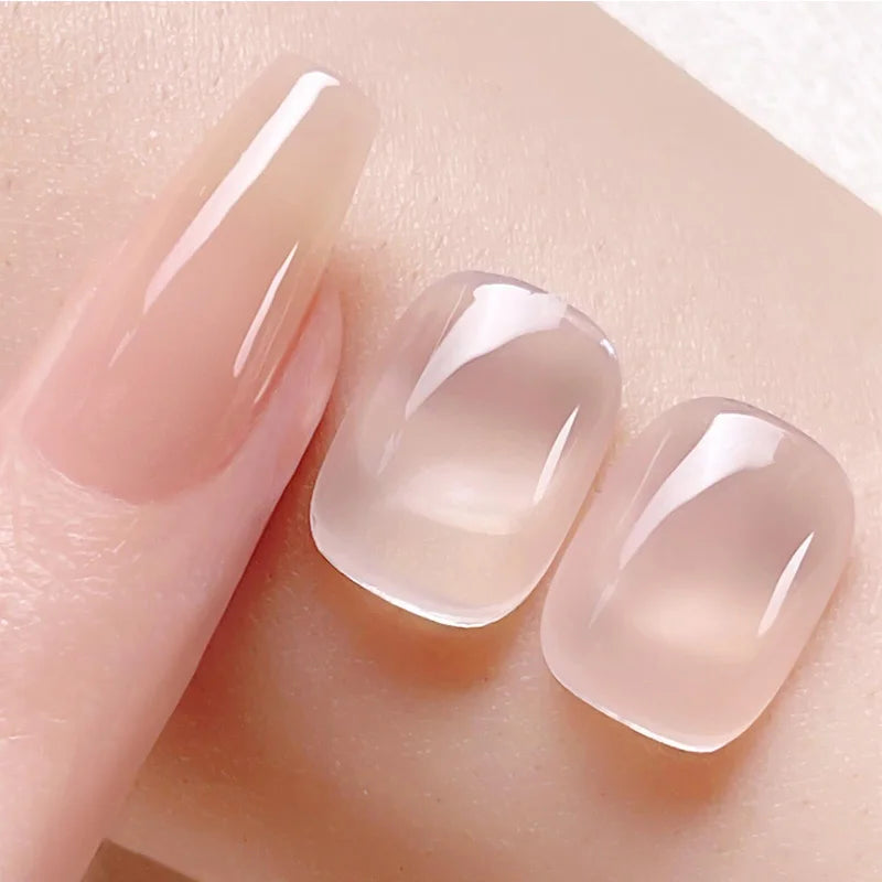 BORN PRETTY Jelly Nude Gel Nail Polish 10ml - Light Pink Peach Translucent UV Gel Varnish