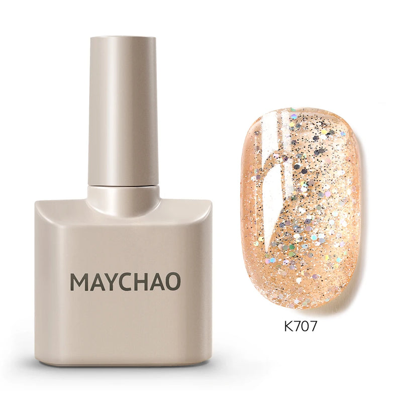 MAYCHAO 12ml Gel Nail Polish – 48 Vibrant Colors, Semi-Permanent UV LED Glossy & Frosted Finish