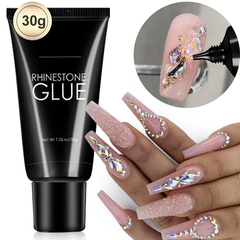 3D Nail Sculpting Clear Gel – 30g Moulding Gel for Nail Art, Embossed Candy Gel, Rhinestone Adhesive