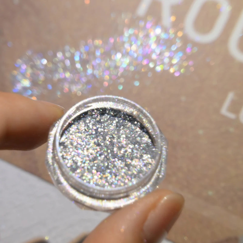 Gold Opal Nail Powder – Mermaid Glitter, Iridescent Chrome Flakes for Stunning Manicure Decorations