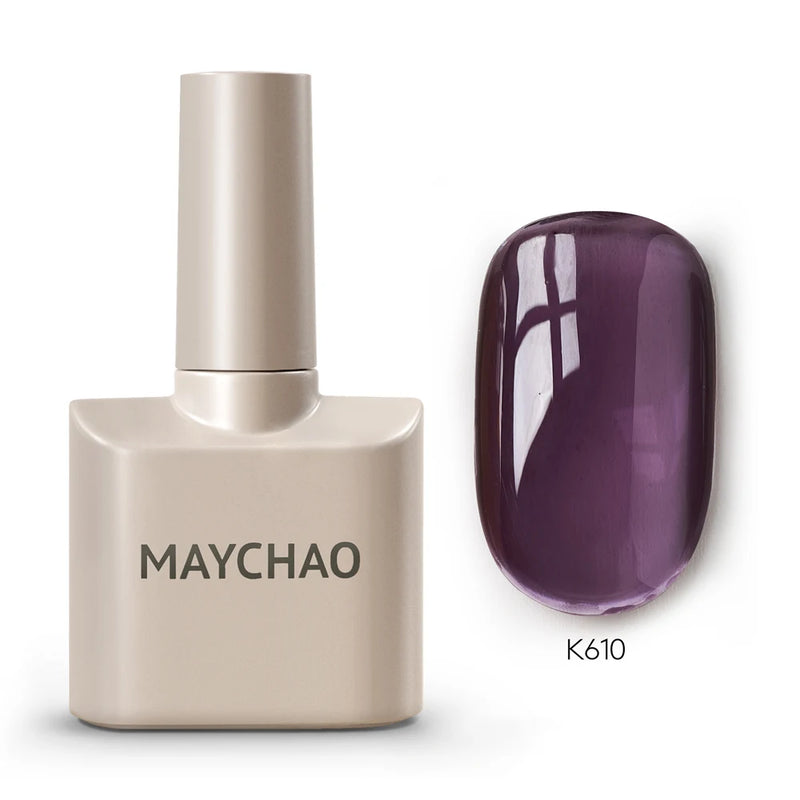 MAYCHAO 12ml Gel Nail Polish – 48 Vibrant Colors, Semi-Permanent UV LED Glossy & Frosted Finish