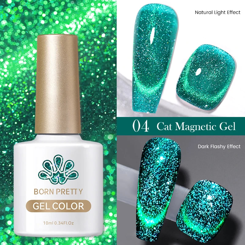 BORN PRETTY 10ml Silver Water Light Cat Magnetic Gel Nail Polish – Semi Permanent