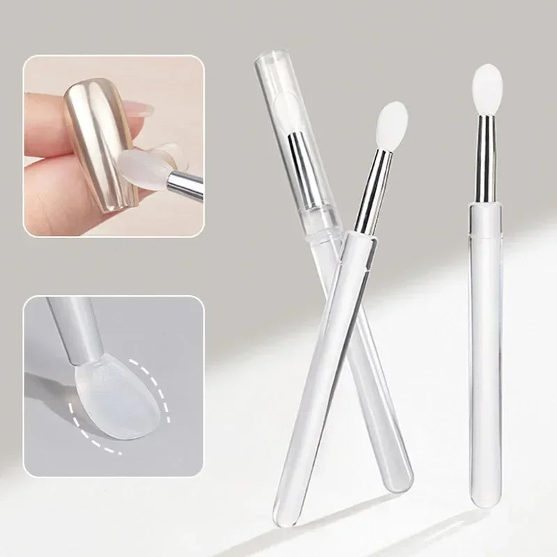 Silicone Nail Art Applicator – Precision Tool for Chrome & Glitter Application