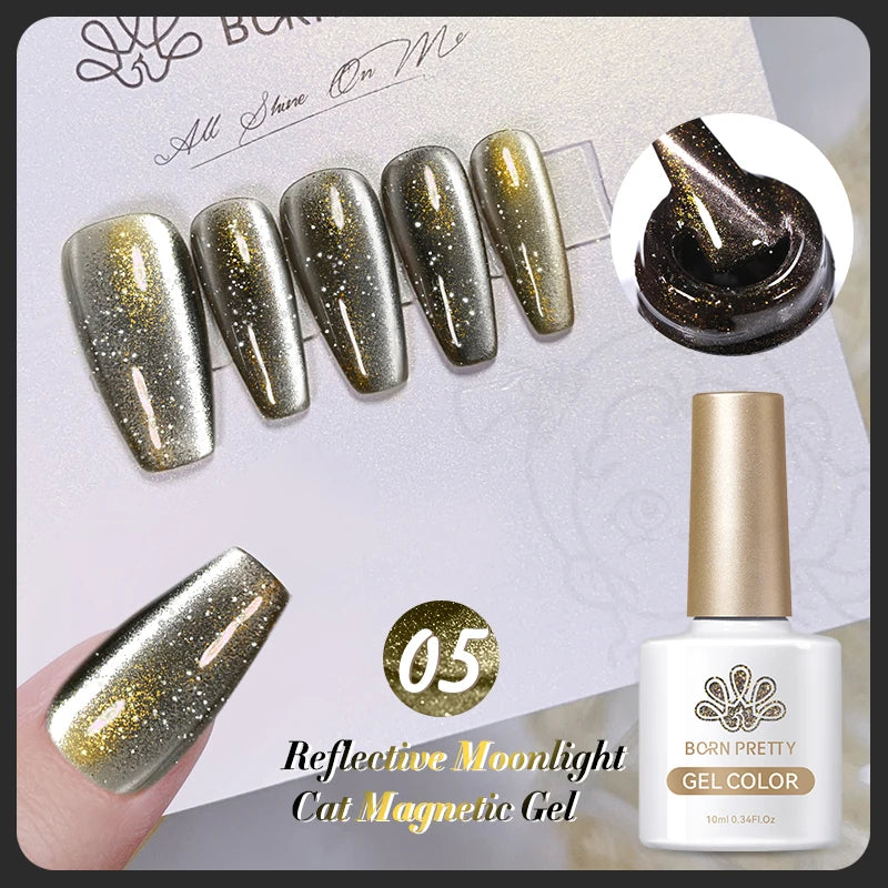 BORN PRETTY Auroras Cat Magnetic Gel Nail Polish 10ml – Semi-Permanent Jelly Glass Effect