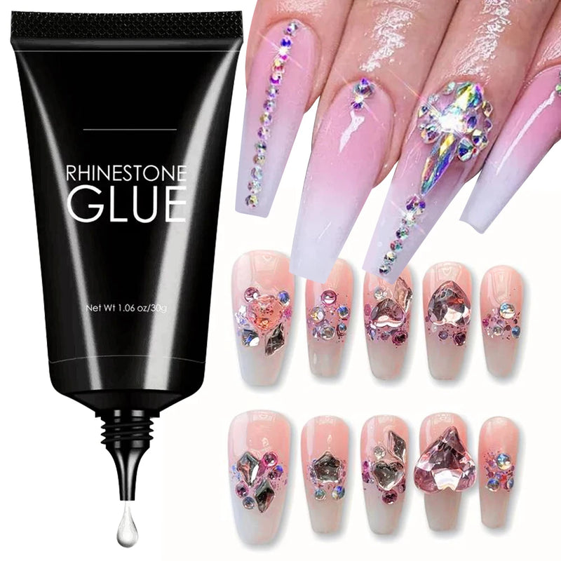 3D Nail Sculpting Clear Gel – 30g Moulding Gel for Nail Art, Embossed Candy Gel, Rhinestone Adhesive