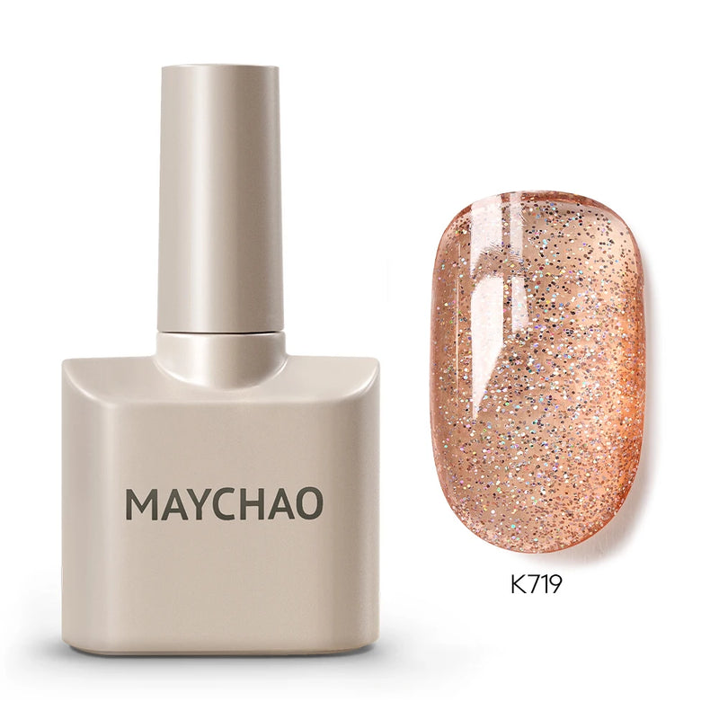 MAYCHAO 12ml Gel Nail Polish – 48 Vibrant Colors, Semi-Permanent UV LED Glossy & Frosted Finish