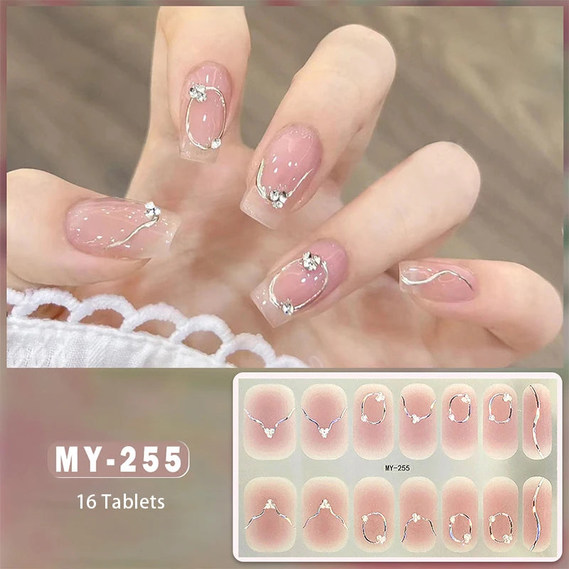 Full Cover Gel Nail Wraps – Easy Adhesive Press-On Nail Stickers in Various Colours