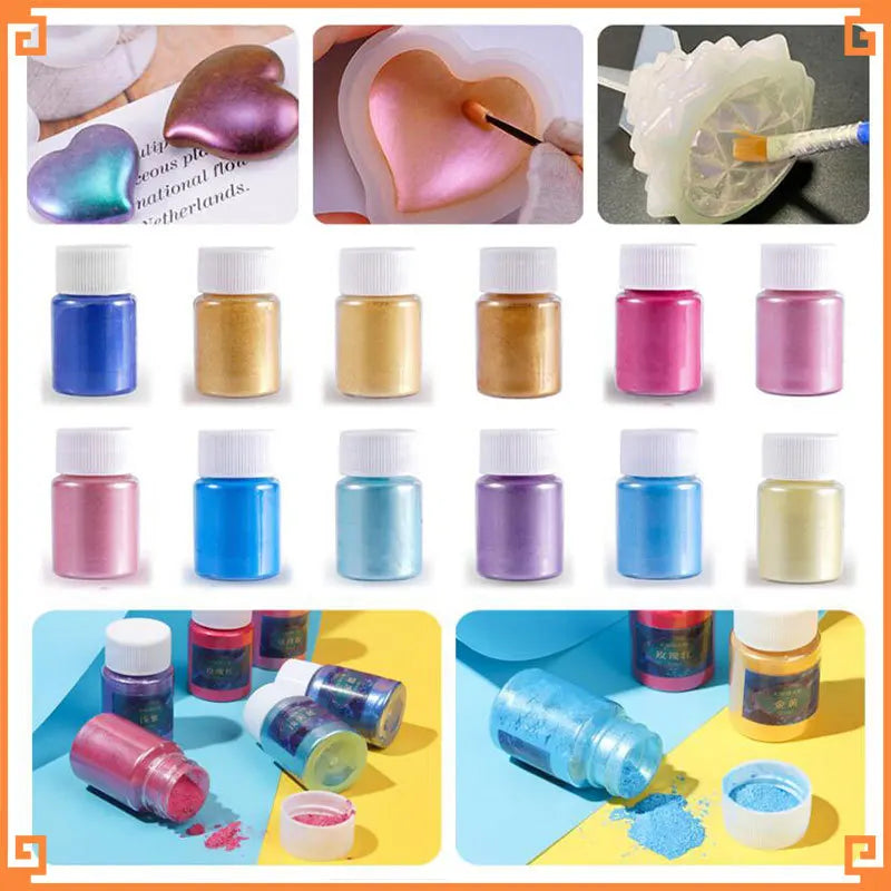 36 Colour Pearlescent Mica Powder Epoxy Resin Pigment Kits Dye Pearl Pigment Natural Mica Mineral