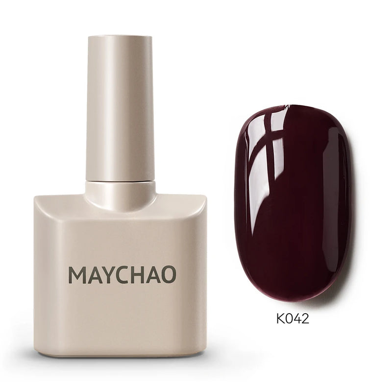 MAYCHAO 12ml Gel Nail Polish – 48 Vibrant Colors, Semi-Permanent UV LED Glossy & Frosted Finish