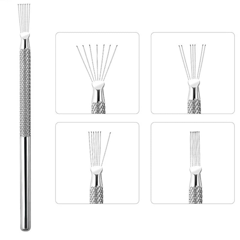 Ultra-Thin 7-Pin Nail Art Liner Brush – Precision Striping & Line Drawing Tool