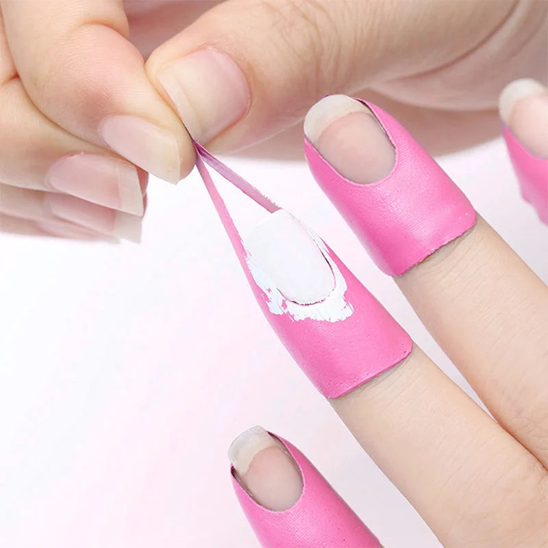 U-Shape Nail Form Guide Stickers – Anti-Splash Peel Tape for Nail Polish & Finger Skin Protection