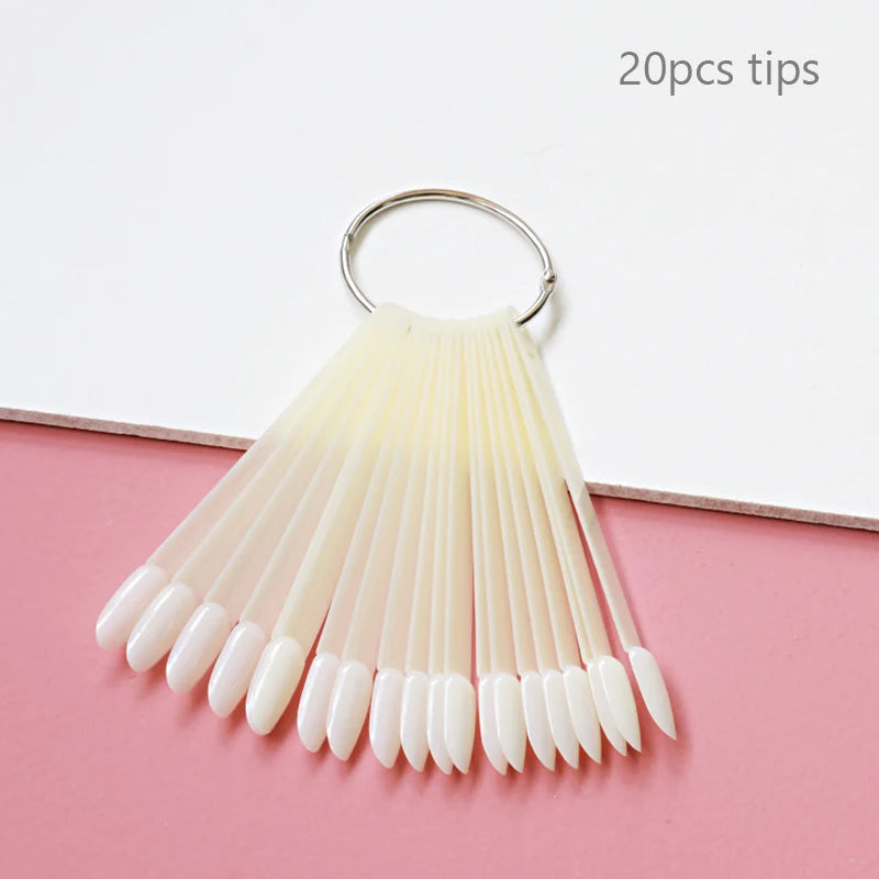 Nail Display Sticks – Clear Natural Swatch Tips for Gel Polish & Nail Art Practice