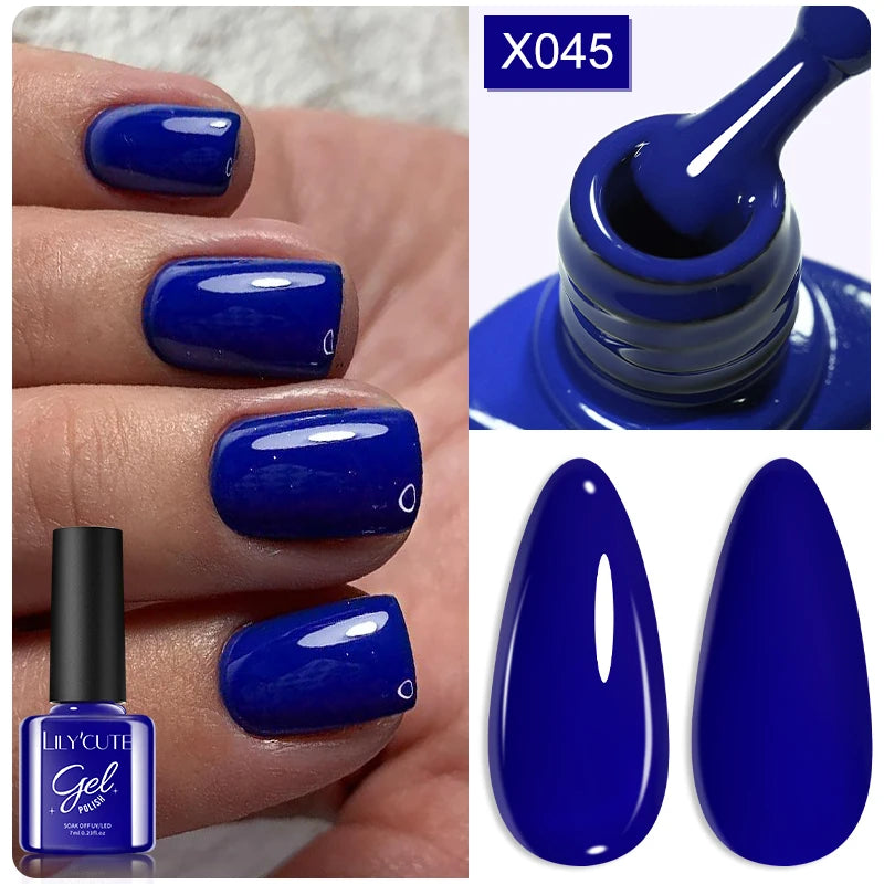 LILYCUTE 7ml Laser Cat Magnetic Gel Nail Polish – Blue Purple Gel Varnish for UV/LED Nail Art