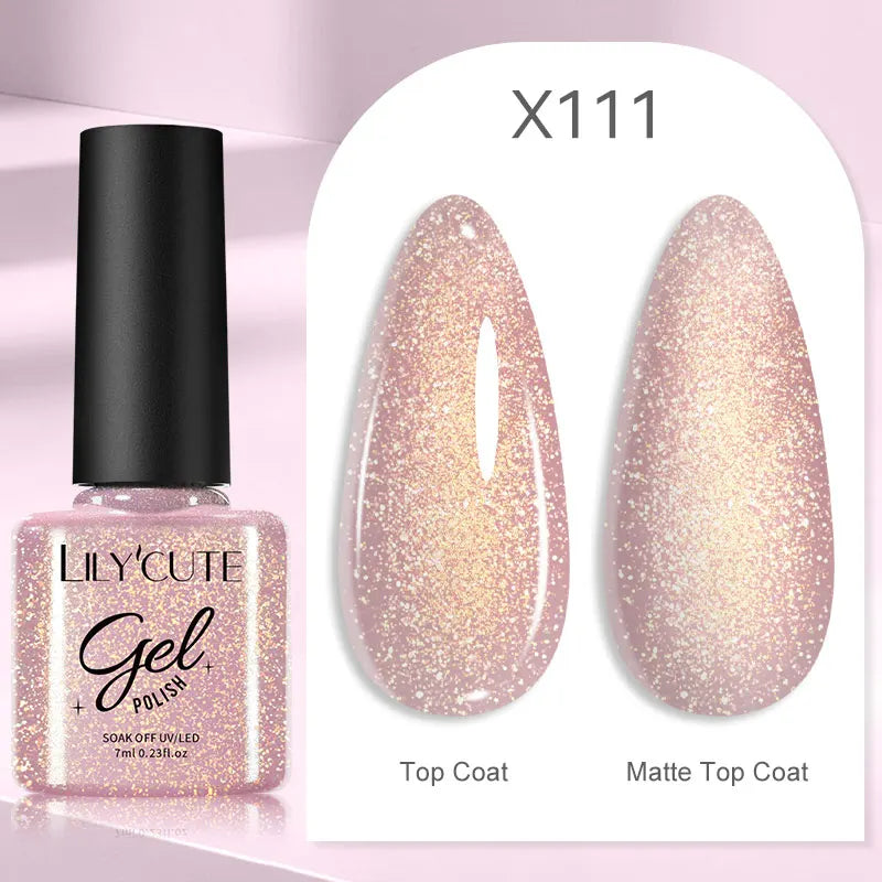 LILYCUTE 5ml Super Bright Metallic Painting Liner Gel – Silver & Holographic UV Gel & More Colours