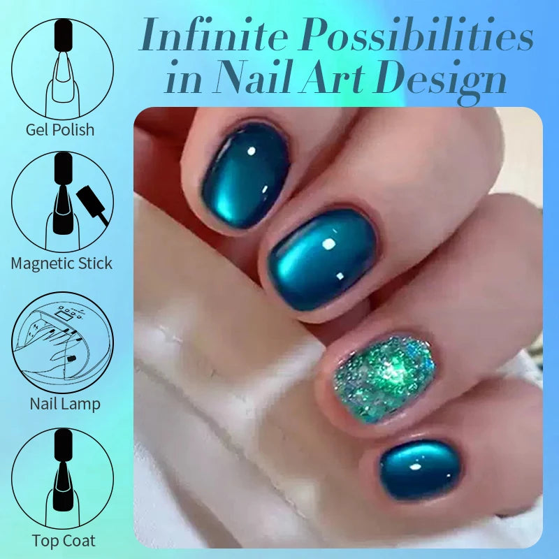 BORN PRETTY Auroras Cat Magnetic Gel Nail Polish 10ml – Semi-Permanent Jelly Glass Effect