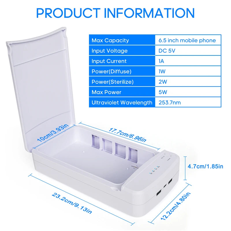 UV Nail Tools Sterilizer Box – Multi-Function LED Sterilization with Aromatherapy