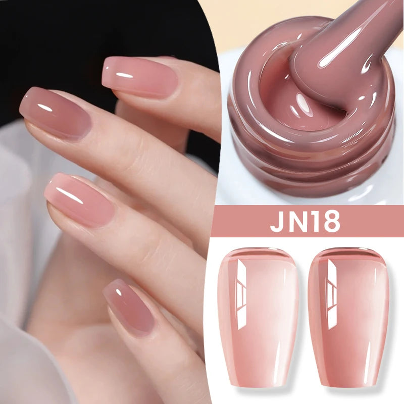 BORN PRETTY 10ml Milky White Jelly Nude Gel Nail Polish – White Translucent Soak Off Gel