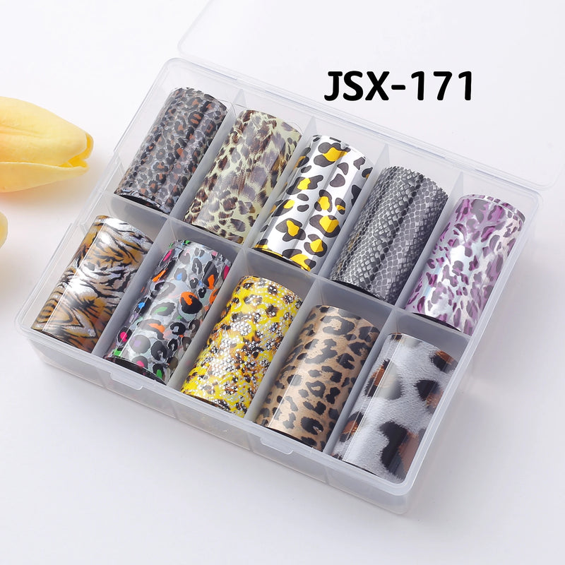 1Box Golden Marbling Stone Nail Foils for Transfer Paper Abstract Stickers Sliders Nails Wraps DIY