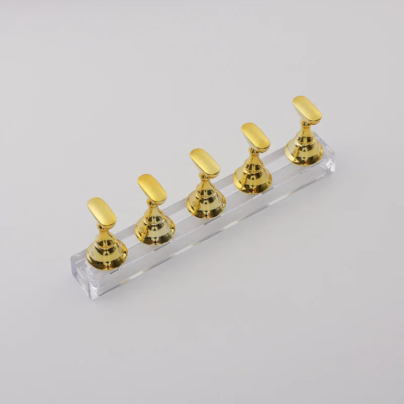 1 Set Magnetic Chess Nail Display Stand for Acrylic Nail Art Practice and DIY Design