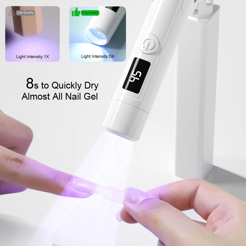 Portable Mini Led Nail Lamp Rechargeable Mini UV Led Lamp for Nails Gel Dry,Cordless Resin Curing UV