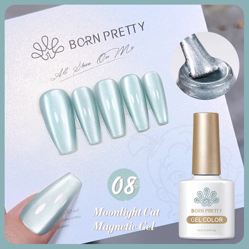 BORN PRETTY 10ml Silver Water Light Cat Magnetic Gel Nail Polish – Semi Permanent