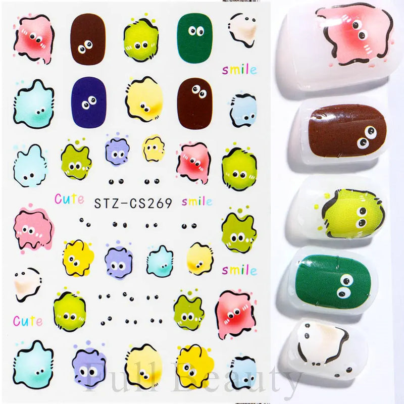 3D Nail Stickers – Self-Adhesive Nail Decals for DIY Manicure & Nail Art Decoration