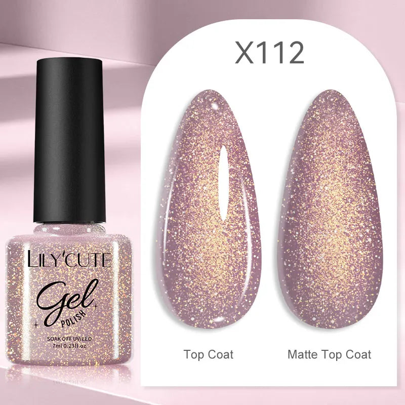 LILYCUTE 5ml Super Bright Metallic Painting Liner Gel – Silver & Holographic UV Gel & More Colours