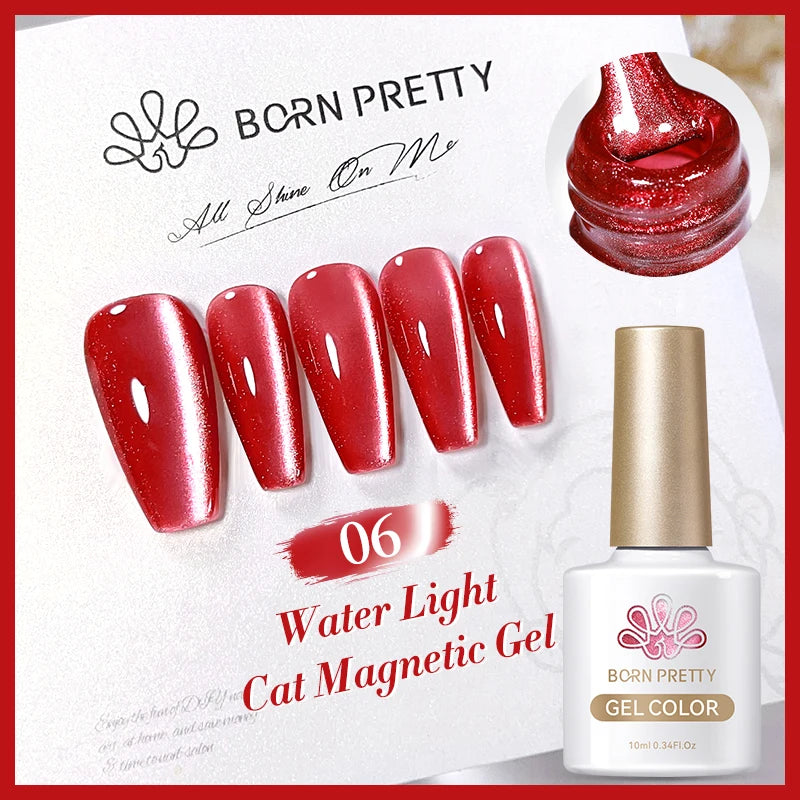 BORN PRETTY 10ml Purple Water Light Cat Magnetic Gel Polish – Soak Off UV LED Varnish