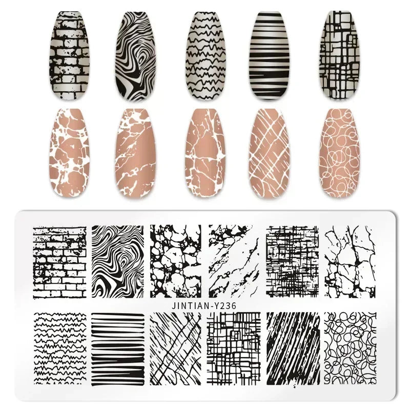 Nail Stamping Plates – Animal Prints, Letters, Hearts, Flowers & More – Stencil for Nail Art Designs