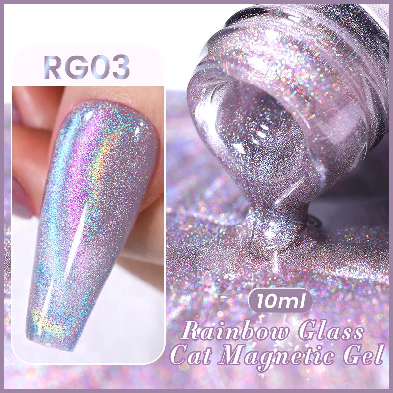 BORN PRETTY 10ml Purple Water Light Cat Magnetic Gel Polish – Soak Off UV LED Varnish