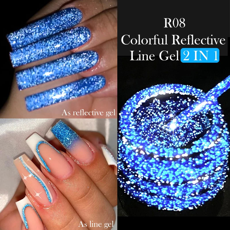 LILYCUTE 7ml Super Bright Metallic Gel Polish – Silver Mirror Effect