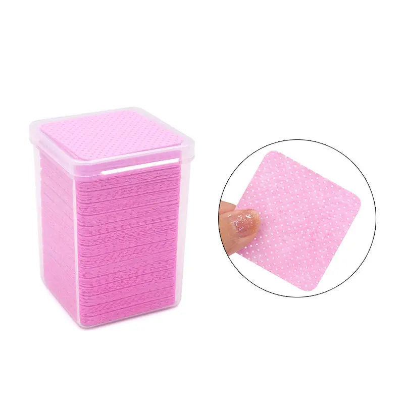 200PCS Eyelash Glue Remover Wipes – Lint-Free Cotton Pads for Lash Extension Glue Cleaning